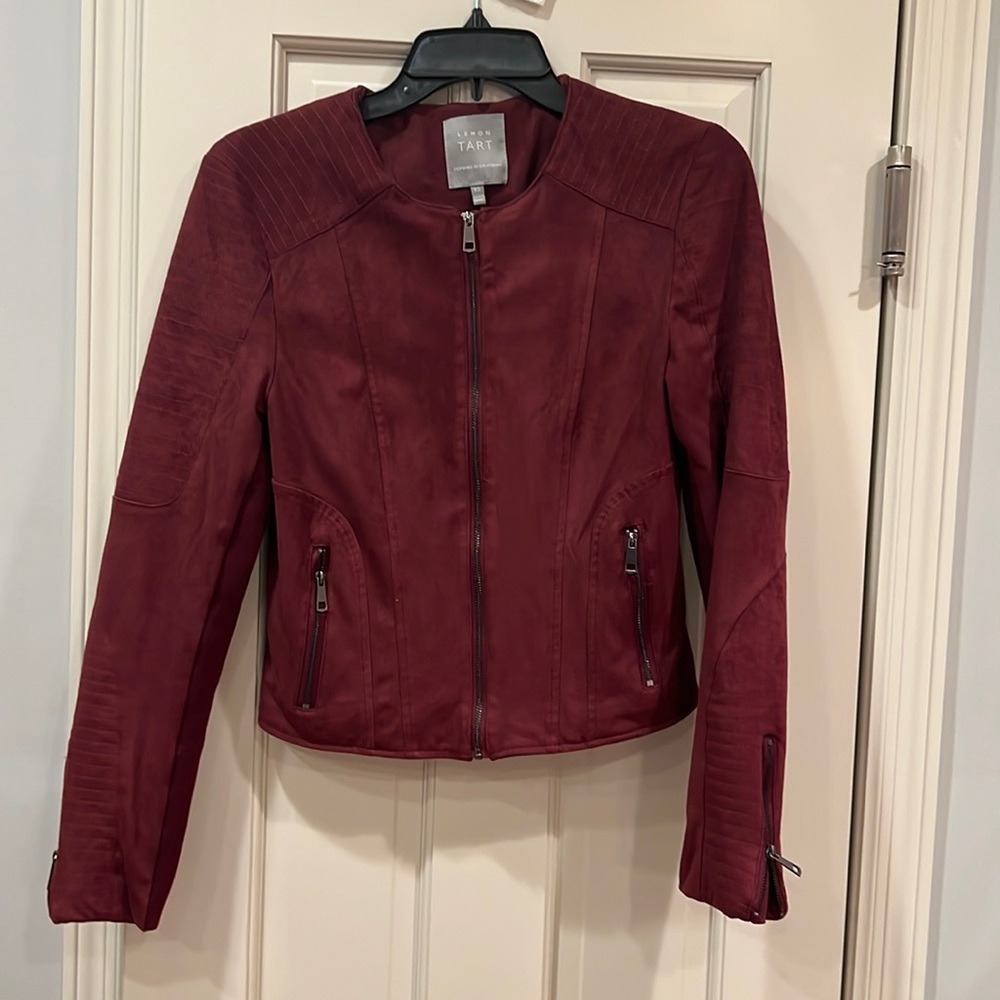 Maroon suede Moro jacket